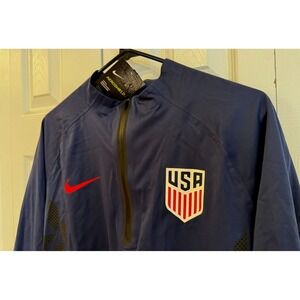 Nike Aeroshield Team USA Soccer Team Navy 1/4 Zip Jacket Men's Size Large NEW